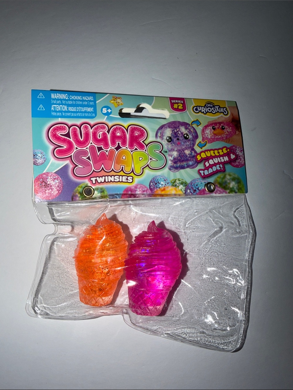 Twinsies Kids Toys - Orange & Pink Squeezable Fidget Set